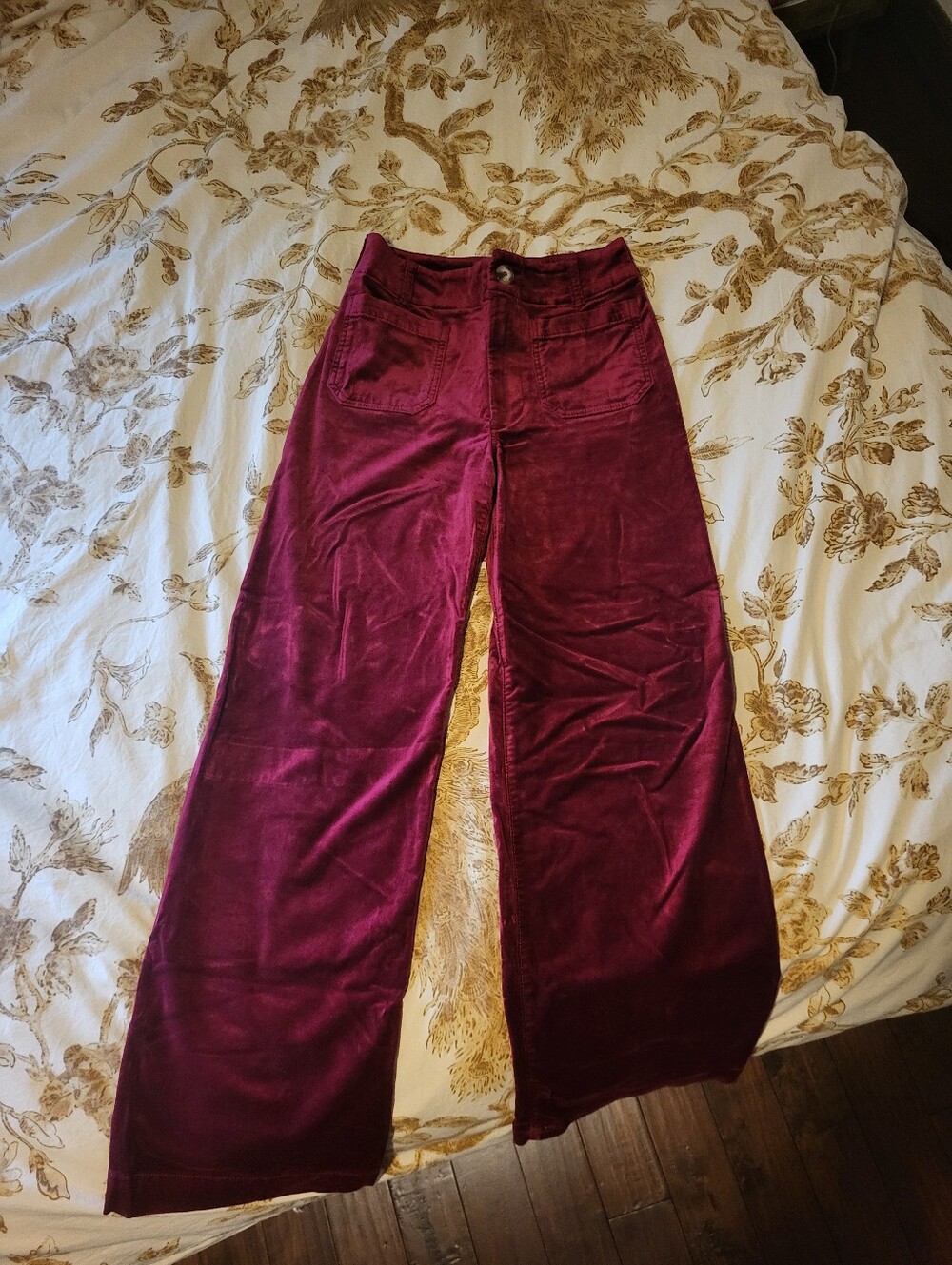 Anthropologie Colette Velvet Trouser
